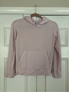 Athleta Girl Light Pink Long Sleeve Pullover Hoodie Top Size L 12